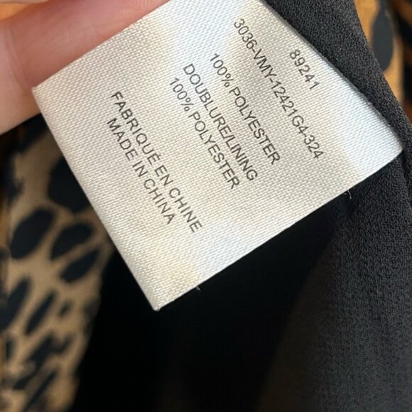 Laura Leopard Print V-Neck Blouse Brown - Picture 7 of 9